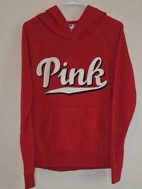 Victoria's Secret PINK Red Pullover Hoodie Sweatshirt